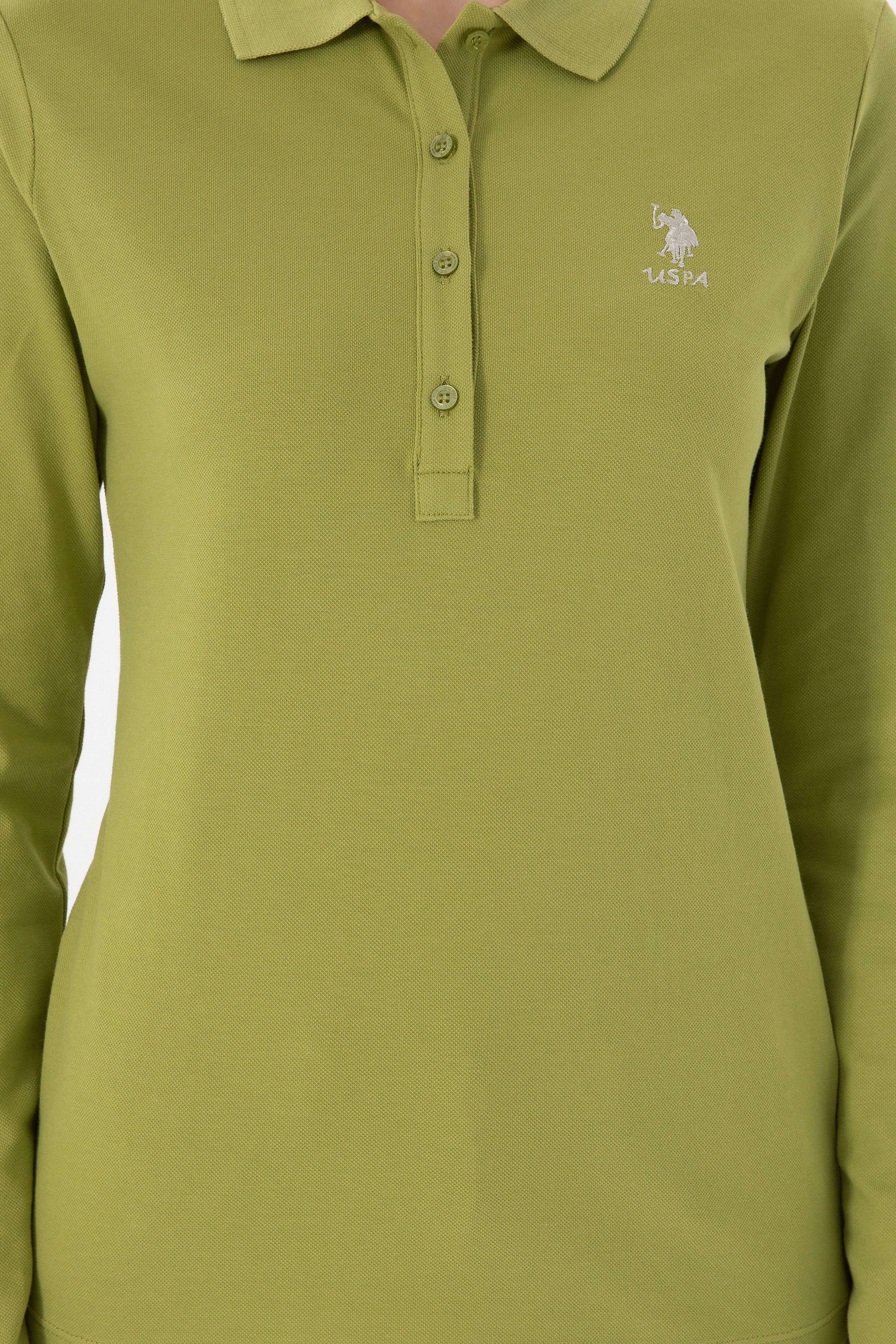 Kadın Fıstık Yeşili Basic Sweatshirt - Image 6