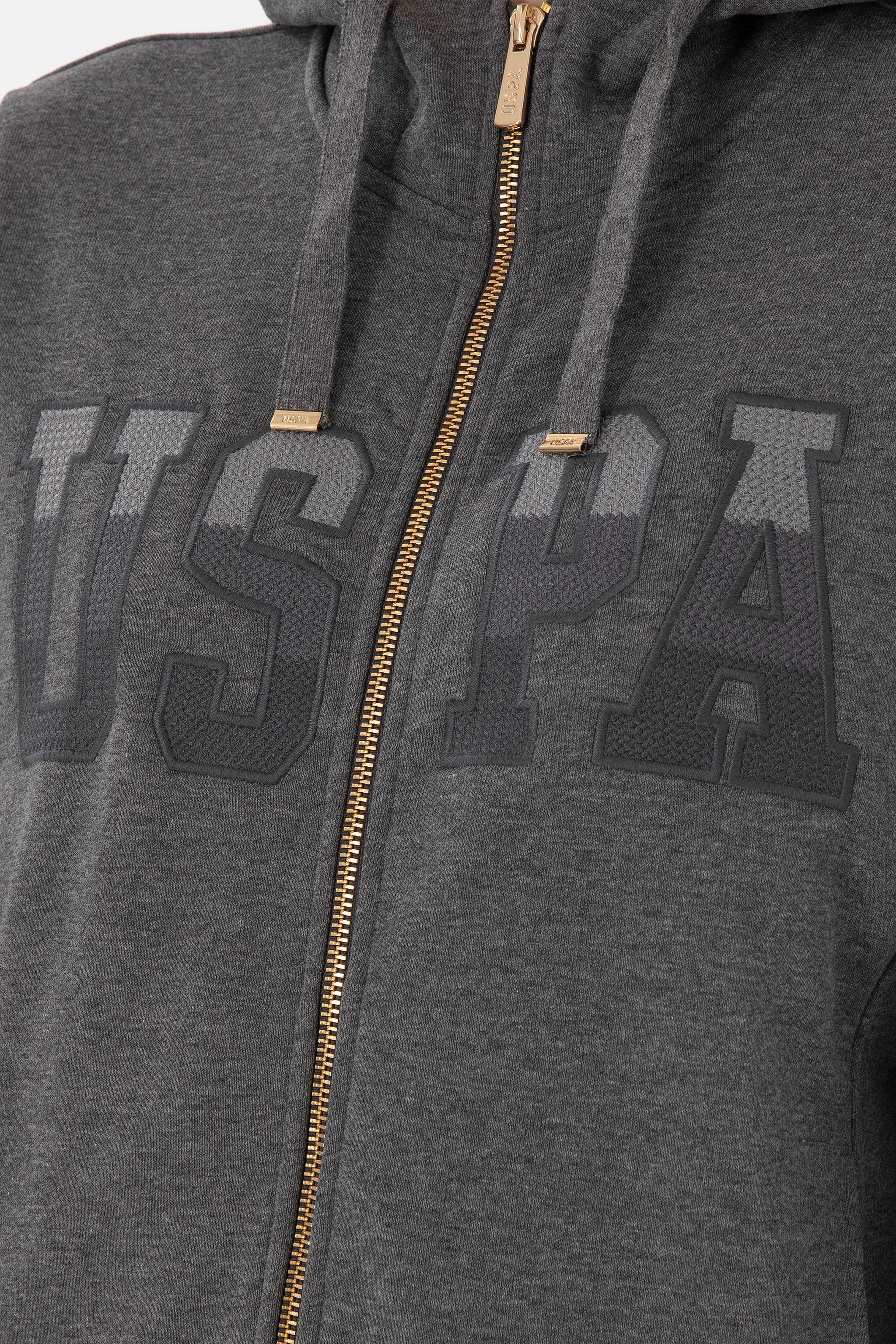 Kadın Antrasit Melanj Basic Sweatshirt - Image 7