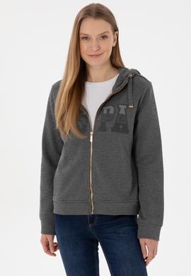 Kadın Antrasit Melanj Basic Sweatshirt - 50289540071