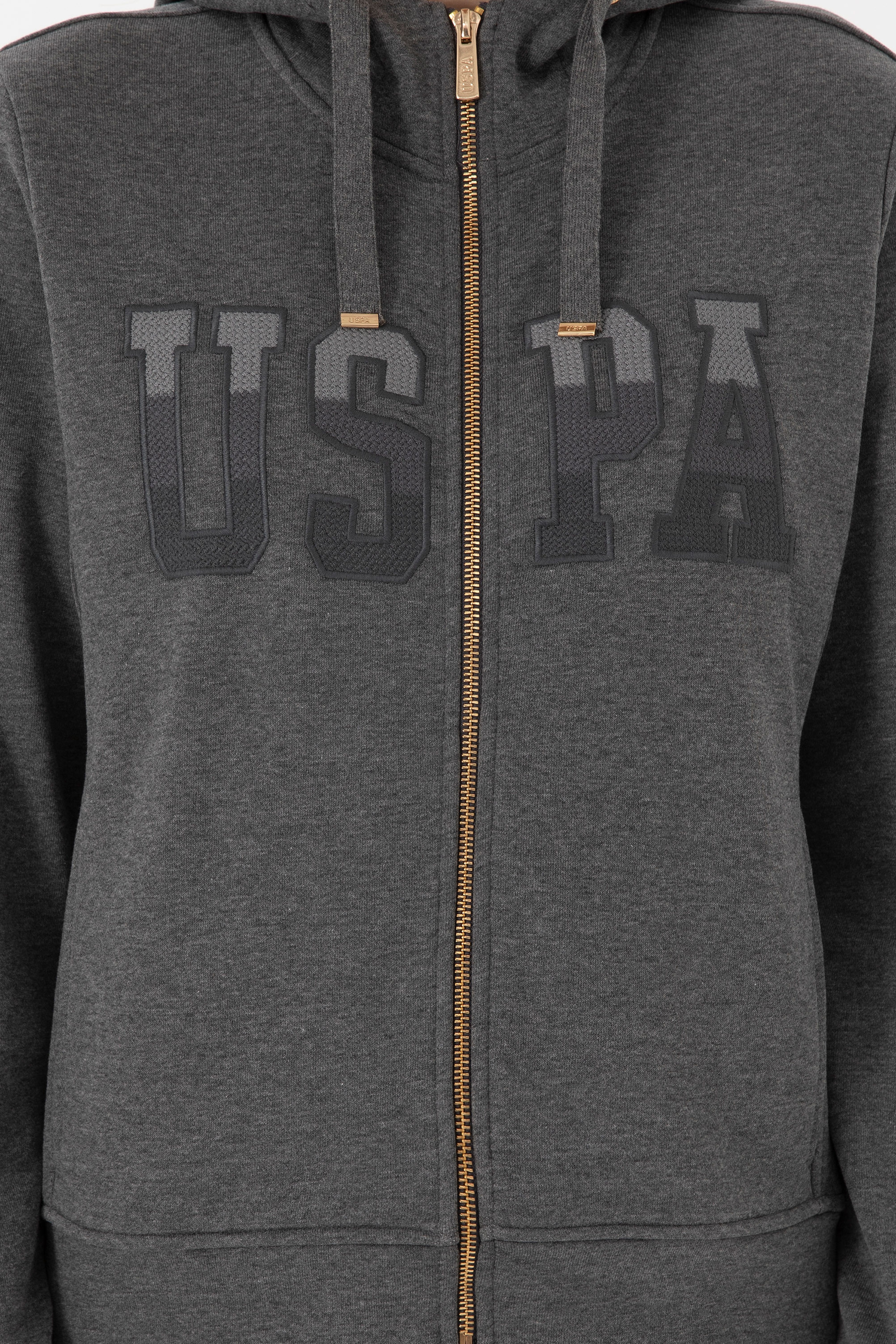 Kadın Antrasit Melanj Basic Sweatshirt - Image 6