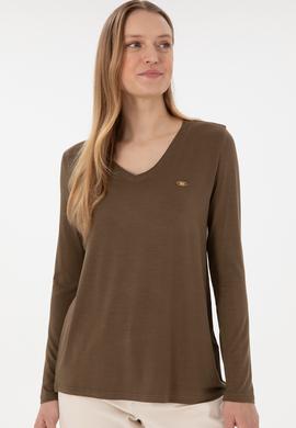 Kadın Haki Sweatshirt - 50289542038