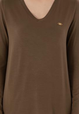 Kadın Haki Sweatshirt - 50289542038