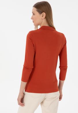 Kadın Kiremit Basic Sweatshirt - 50289541185