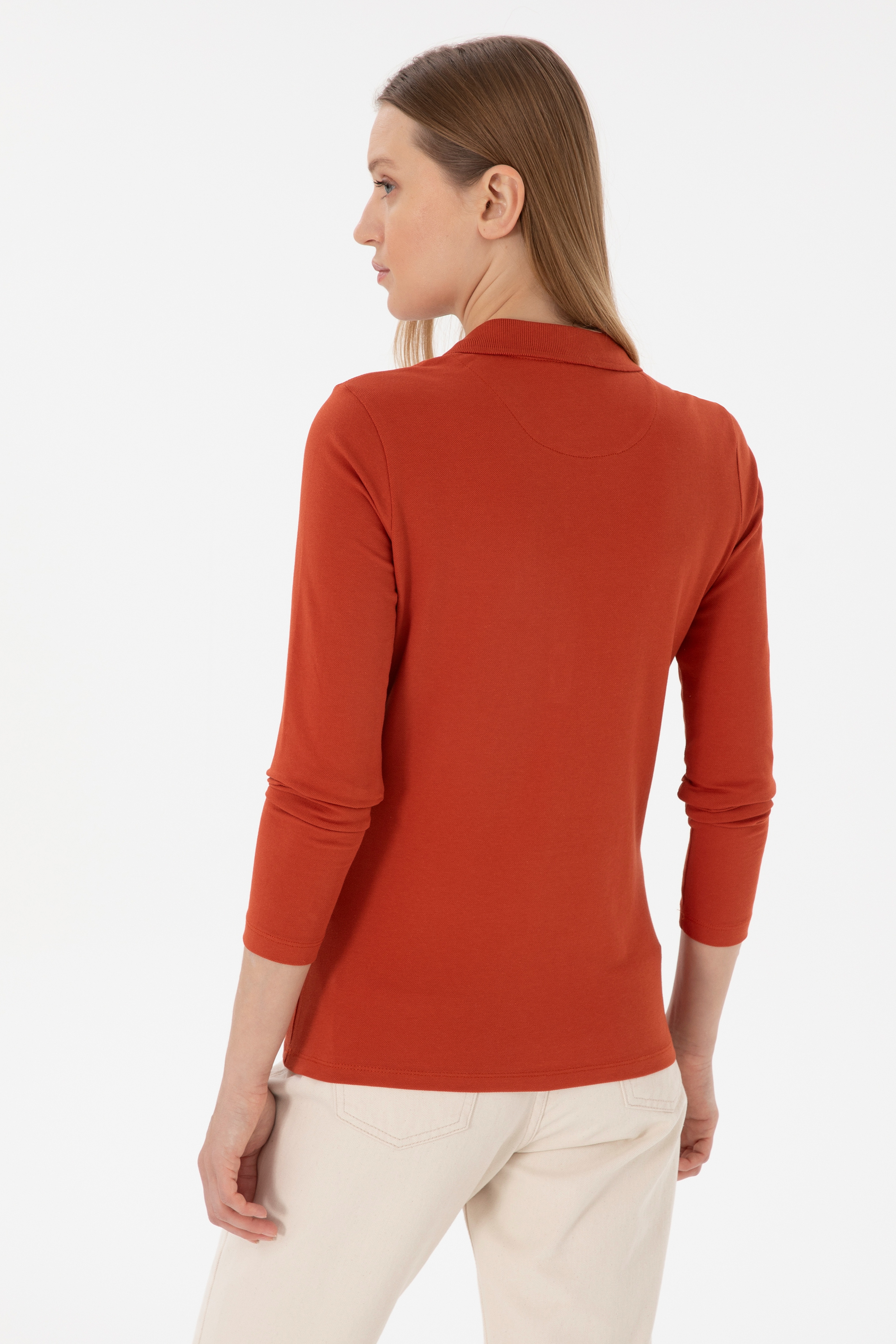Kadın Kiremit Basic Sweatshirt