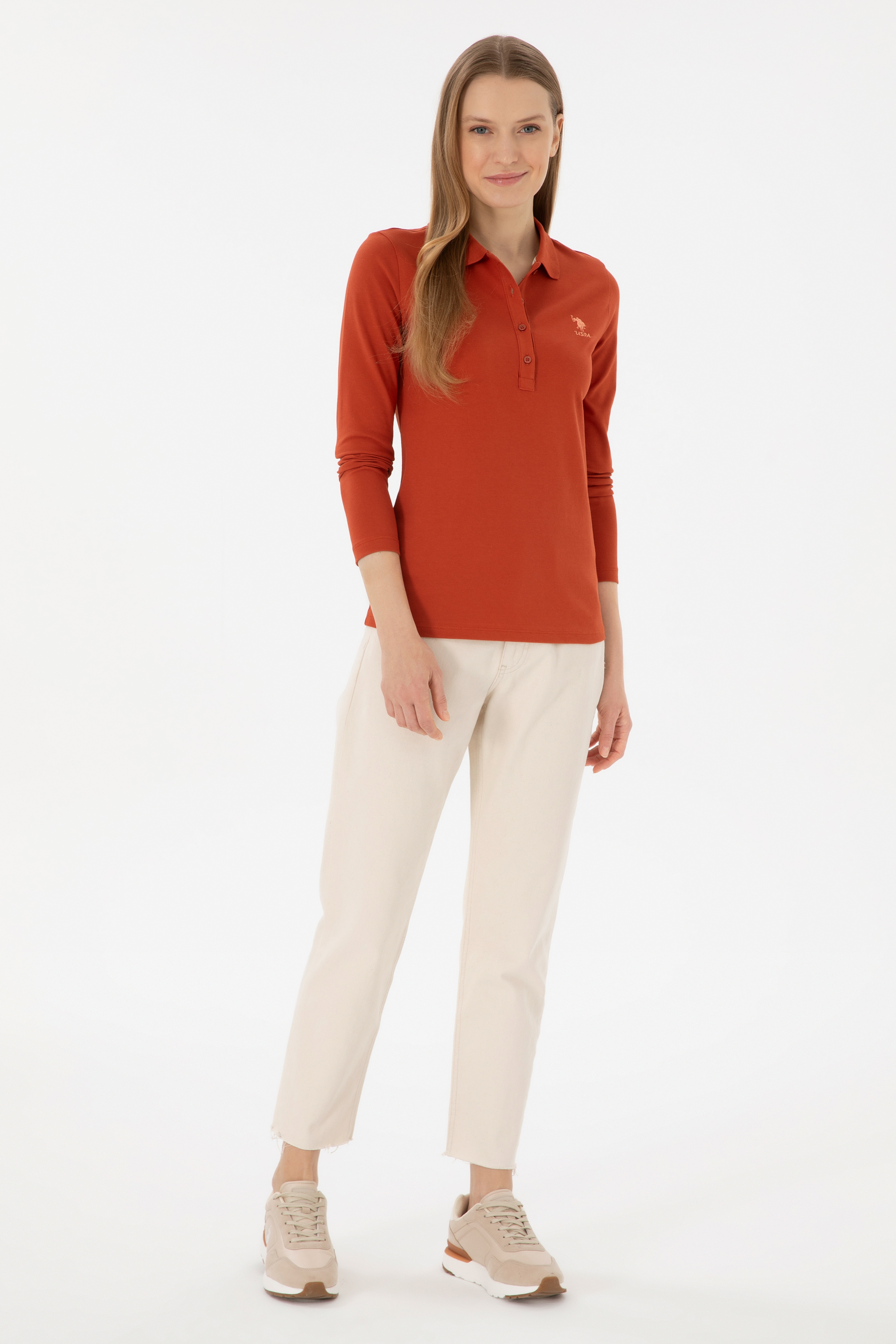 Kadın Kiremit Basic Sweatshirt