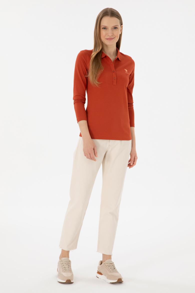 Kadın Kiremit Basic Sweatshirt - 50289541185