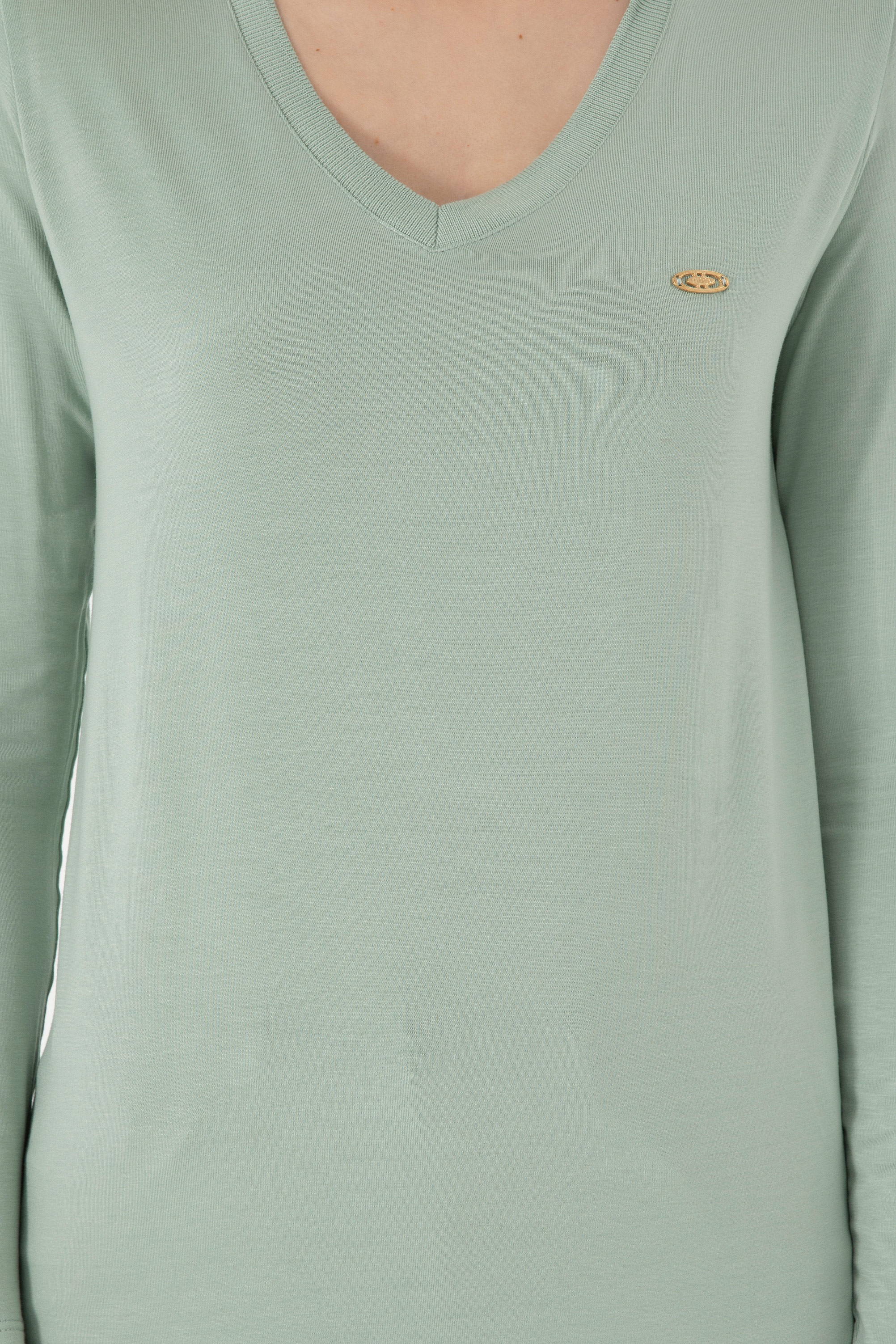 Kadın Su Yeşili Sweatshirt - Image 6