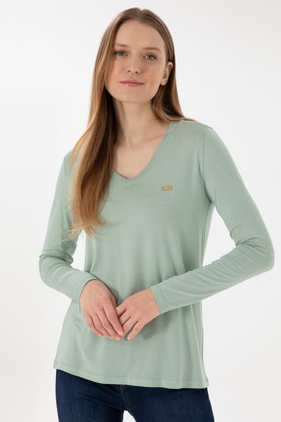 Kadın Su Yeşili Sweatshirt