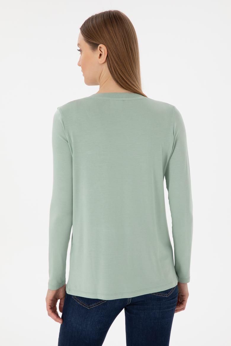 Kadın Su Yeşili Sweatshirt - 50289542078