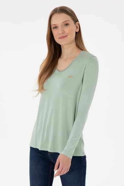 Kadın Su Yeşili Sweatshirt