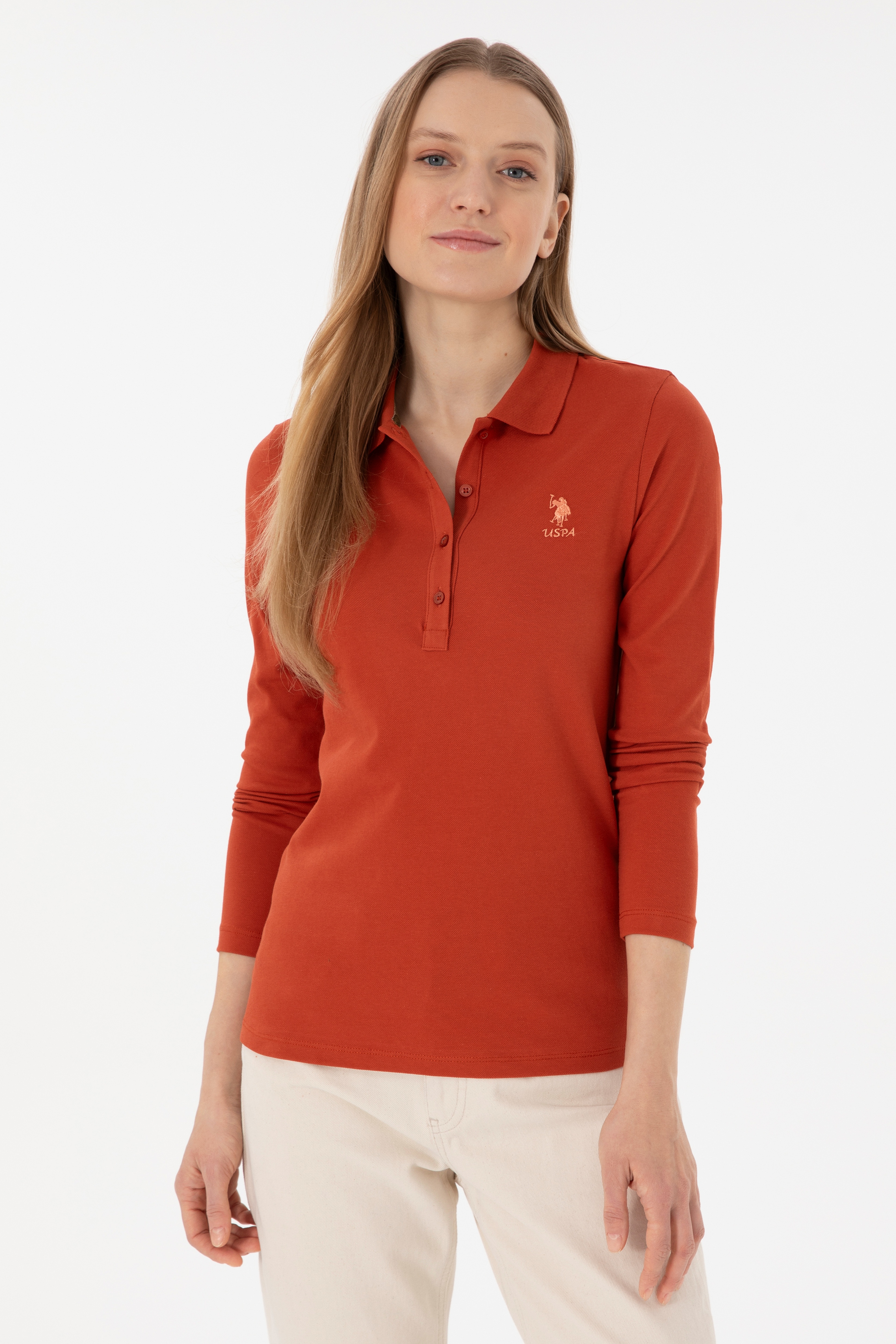 Kadın Kiremit Basic Sweatshirt - Image 1
