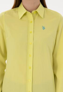 Kadın Fıstık Yeşili Uzun Kollu Basic Gömlek - 50288851142