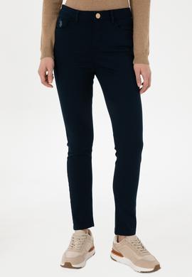 Kadın Lacivert Toothpick Fit Kanvas Pantolon - 50298498002