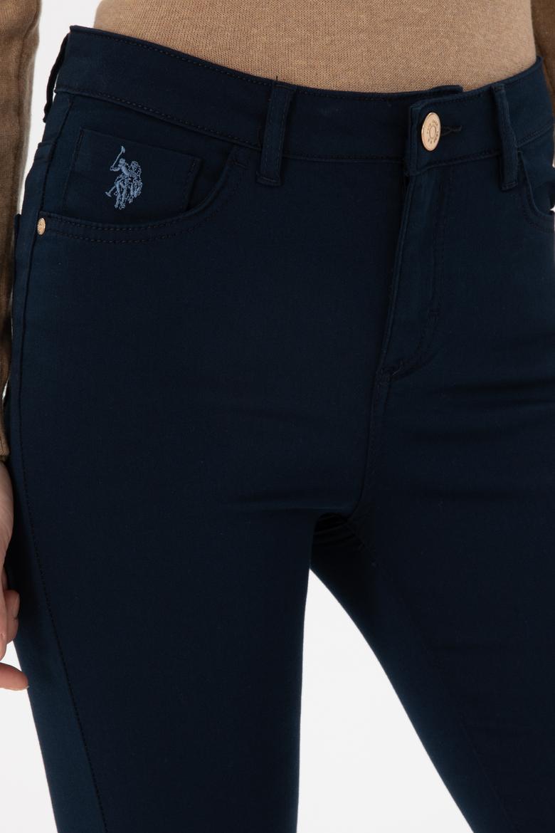 Kadın Lacivert Toothpick Fit Kanvas Pantolon - 50298498002