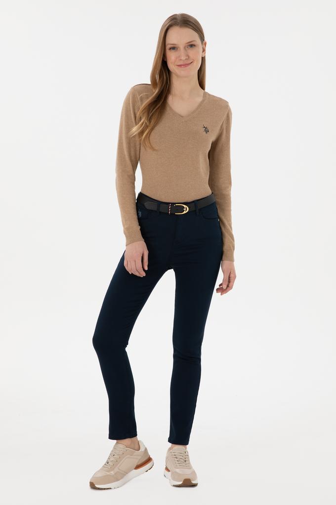 Kadın Lacivert Toothpick Fit Kanvas Pantolon