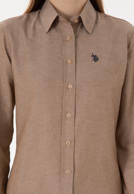 Kadın Camel Uzun Kollu Basic Gömlek - 50297002076