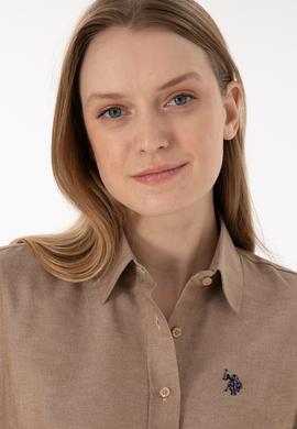 Kadın Camel Uzun Kollu Basic Gömlek - 50297002076