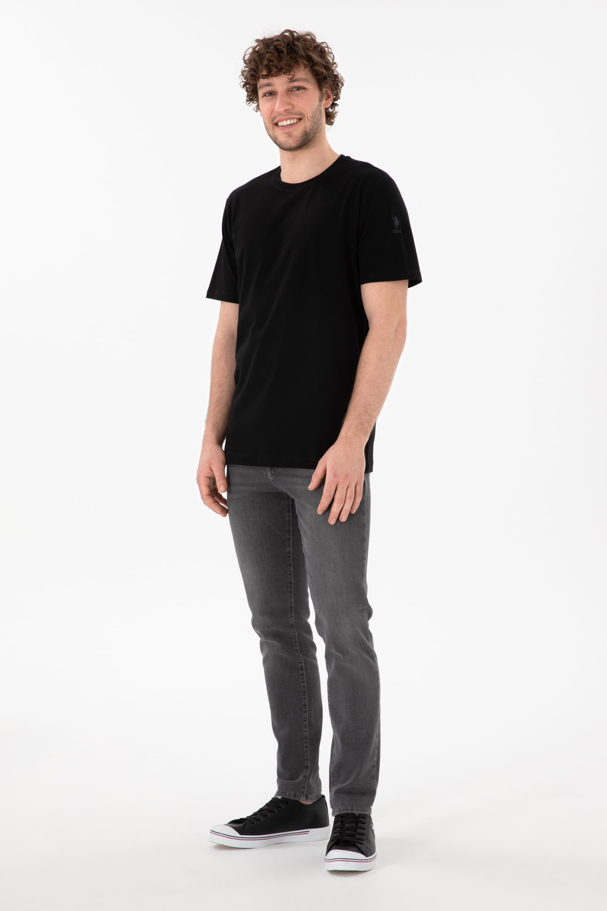 Erkek Regular Fit Bisiklet Yaka Siyah Basic Tişört - Image 5