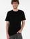 Erkek Regular Fit Bisiklet Yaka Siyah Basic Tişört