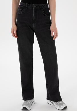 Kadın Siyah Straight Fit Jean Pantolon - 50304301006
