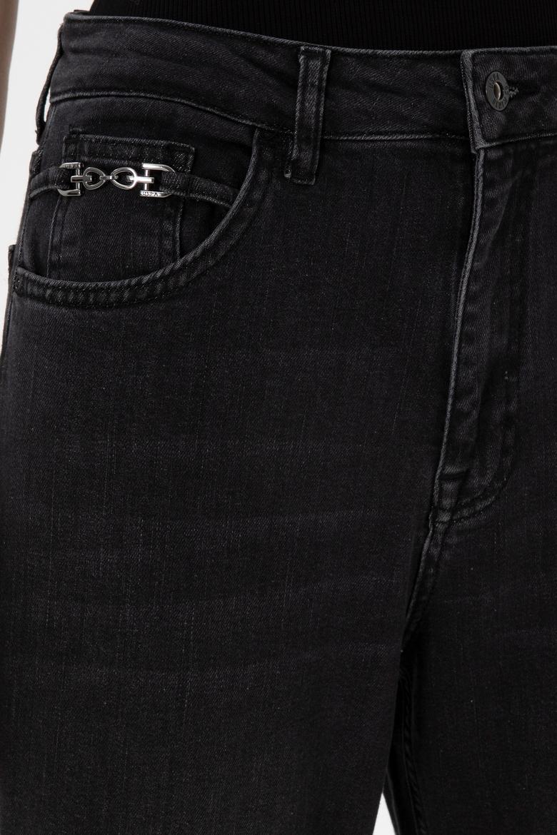 Kadın Siyah Straight Fit Jean Pantolon - 50304301006