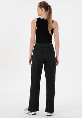 Kadın Siyah Straight Fit Jean Pantolon - 50304301006