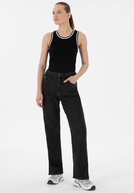 Kadın Siyah Straight Fit Jean Pantolon - 50304301006