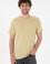 Erkek Regular Fit Bisiklet Yaka Açık Haki Basic Tişört