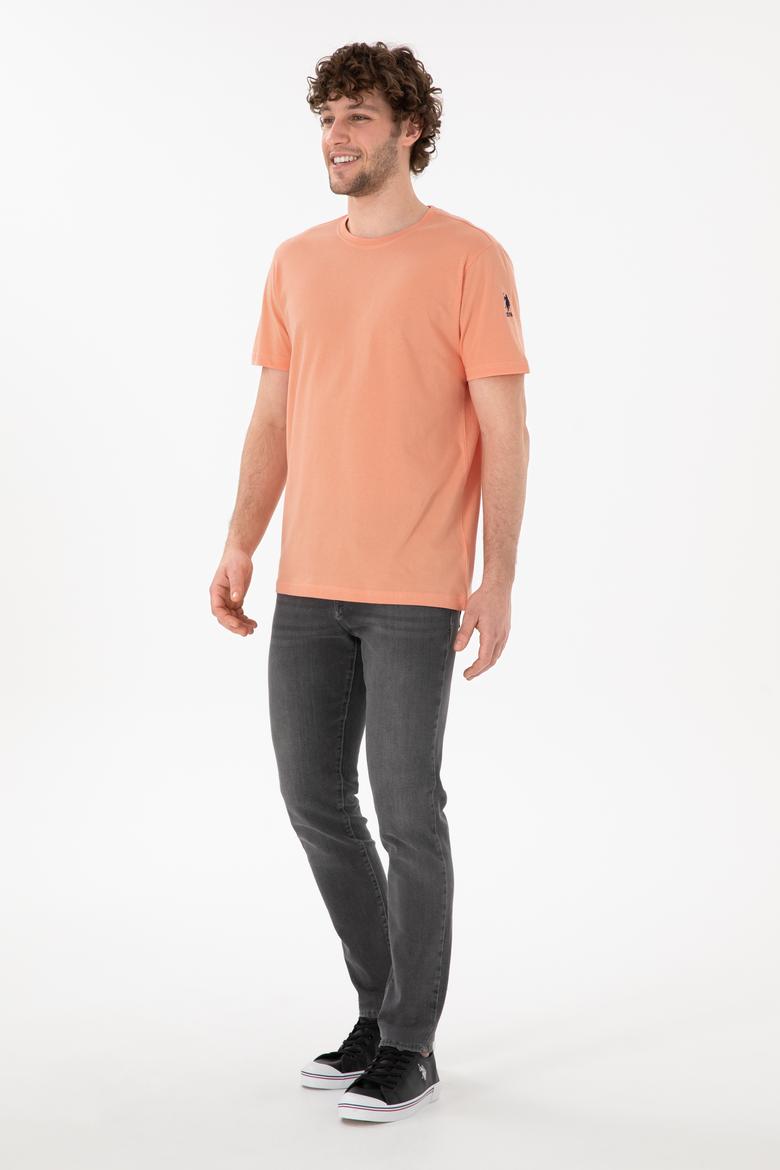Erkek Regular Fit Bisiklet Yaka Somon Basic Tişört - 50305985221