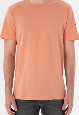 Erkek Regular Fit Bisiklet Yaka Somon Basic Tişört - 50305985221