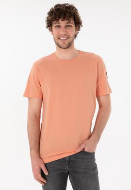 Erkek Regular Fit Bisiklet Yaka Somon Basic Tişört - 50305985221