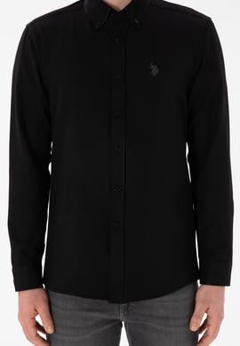 Erkek Siyah Uzun Kollu Basic Gömlek - 50306338021