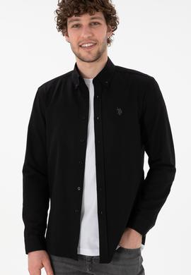 Erkek Siyah Uzun Kollu Basic Gömlek - 50306338021