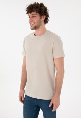 Erkek Regular Fit Bisiklet Yaka Taş Basic Tişört - 50305924050