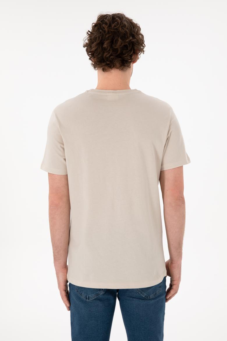 Erkek Regular Fit Bisiklet Yaka Taş Basic Tişört - 50305924050