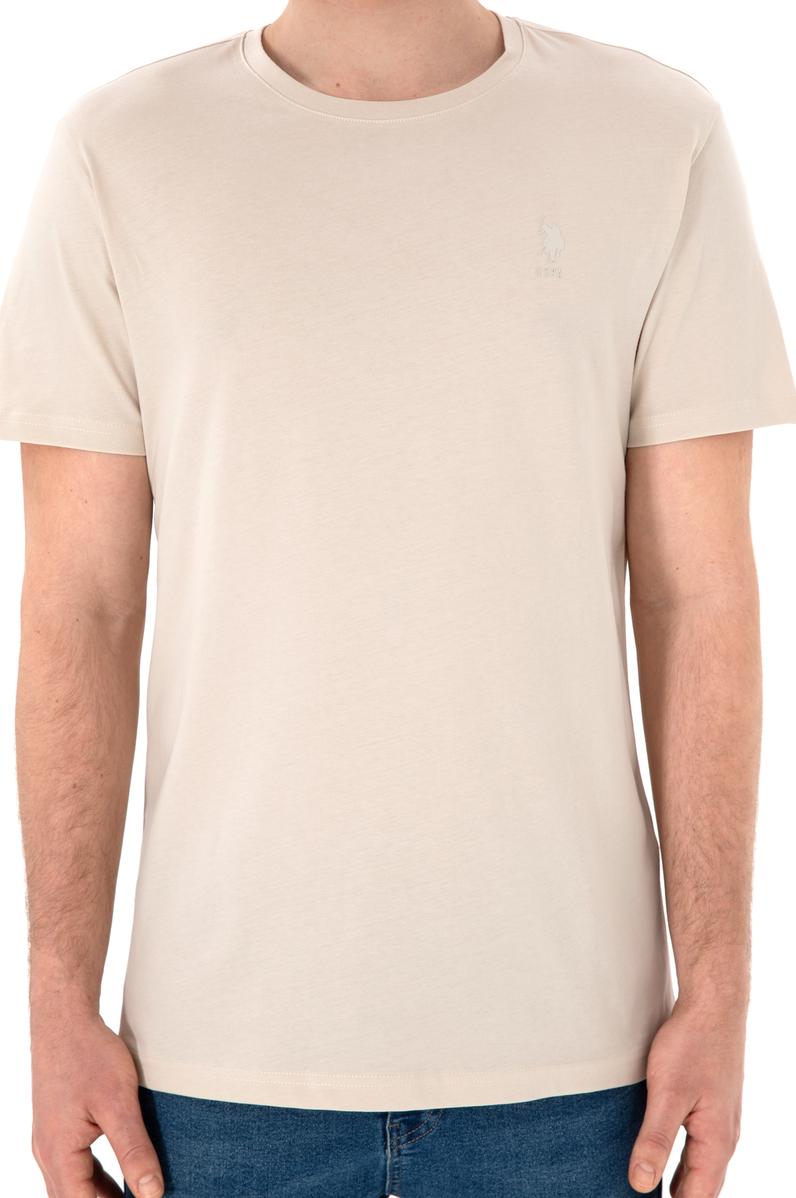 Erkek Regular Fit Bisiklet Yaka Taş Basic Tişört