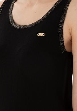 Kadın Siyah Bisiklet Yaka Triko Tişört - 50306480022