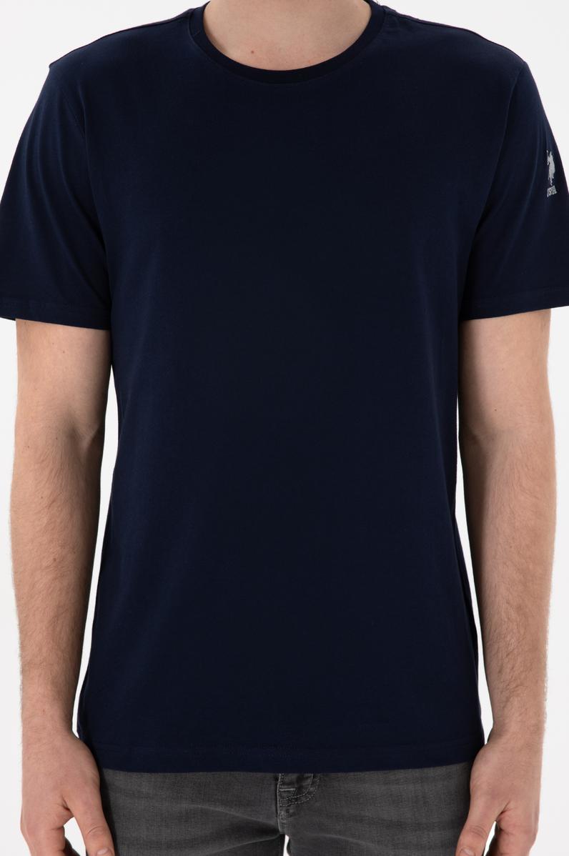 Erkek Regular Fit Bisiklet Yaka Lacivert Basic Tişört