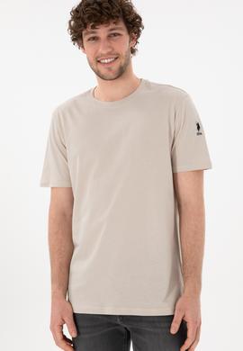 Erkek Regular Fit Bisiklet Yaka Taş Basic Tişört - 50305985051