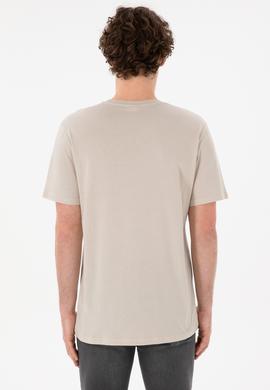 Erkek Regular Fit Bisiklet Yaka Taş Basic Tişört - 50305985051