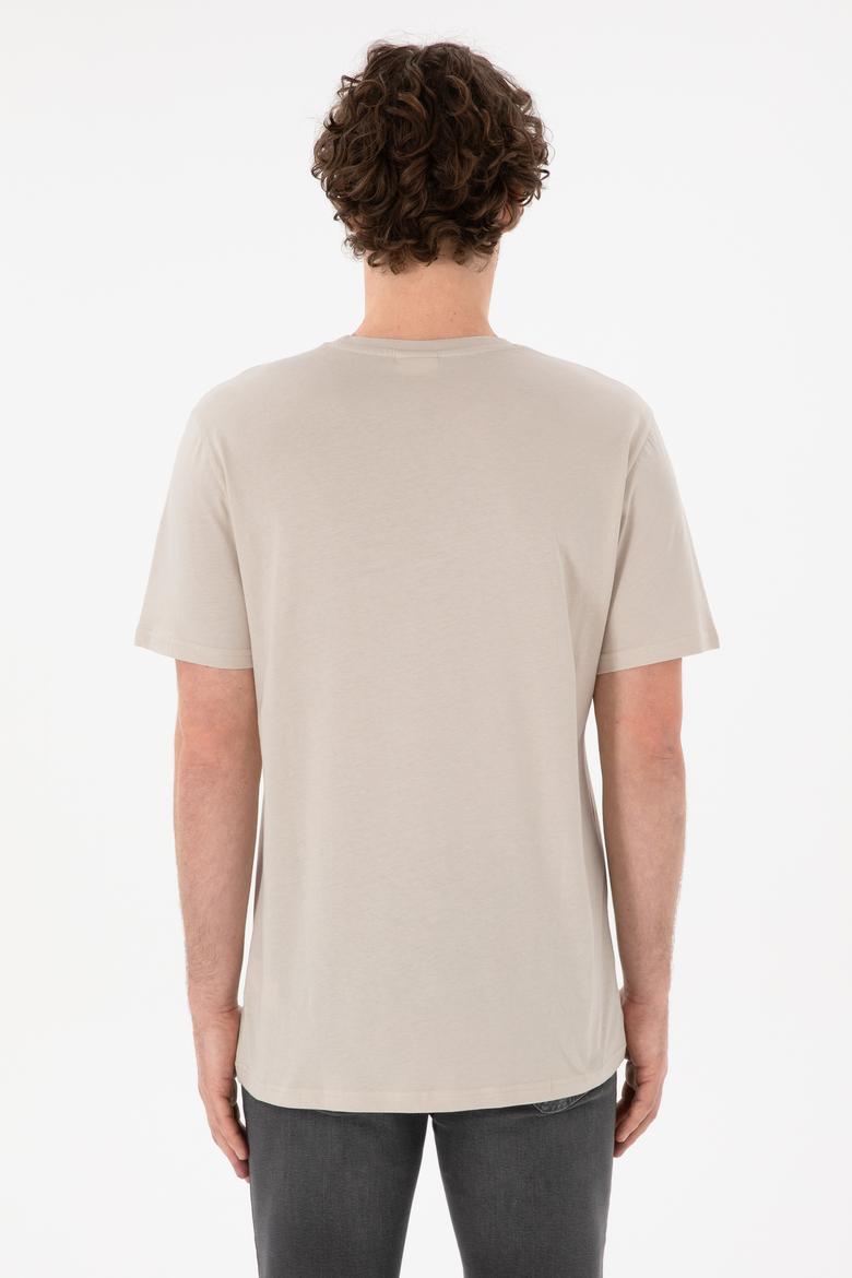 Erkek Regular Fit Bisiklet Yaka Taş Basic Tişört - 50305985051