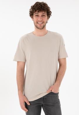 Erkek Regular Fit Bisiklet Yaka Taş Basic Tişört - 50305985051