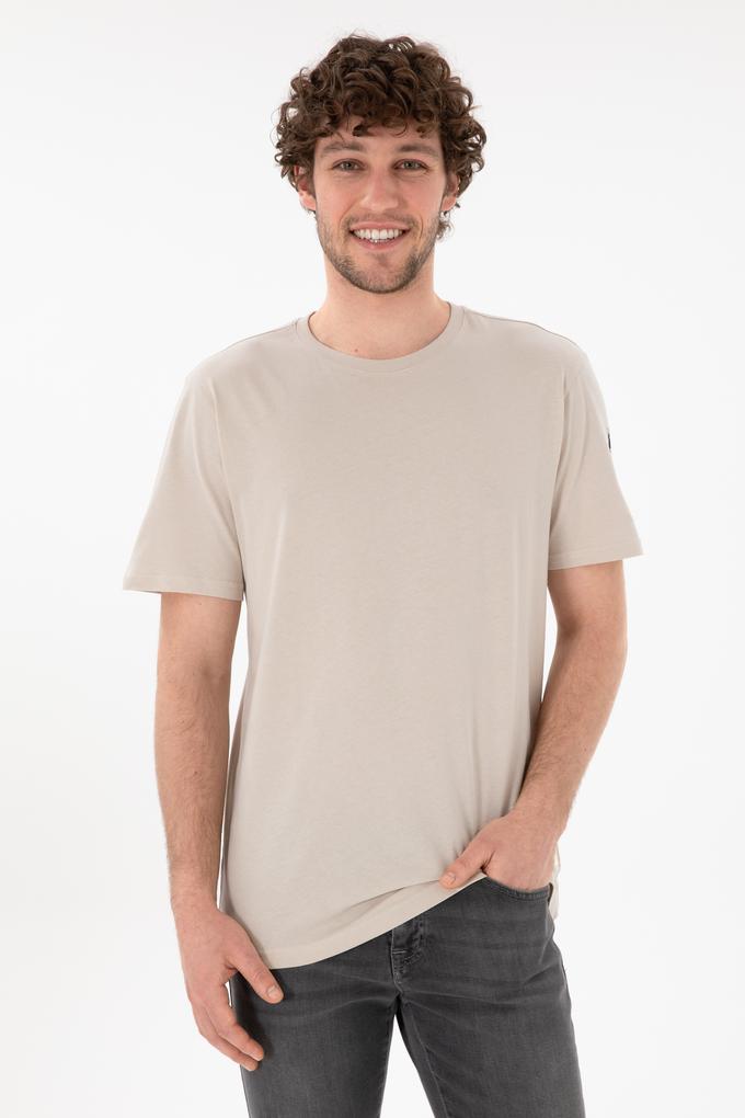 Erkek Regular Fit Bisiklet Yaka Taş Basic Tişört