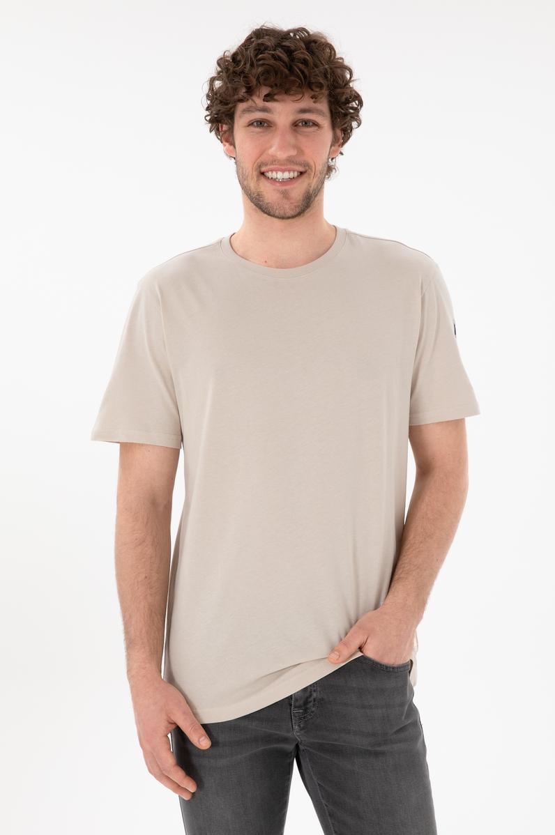 Erkek Regular Fit Bisiklet Yaka Taş Basic Tişört