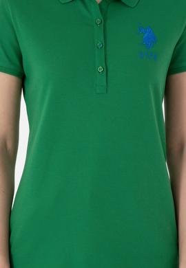 Kadın Yeşil Basic Polo Yaka Tişört - 50280063053