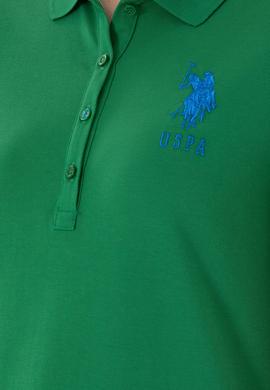 Kadın Yeşil Basic Polo Yaka Tişört - 50280063053