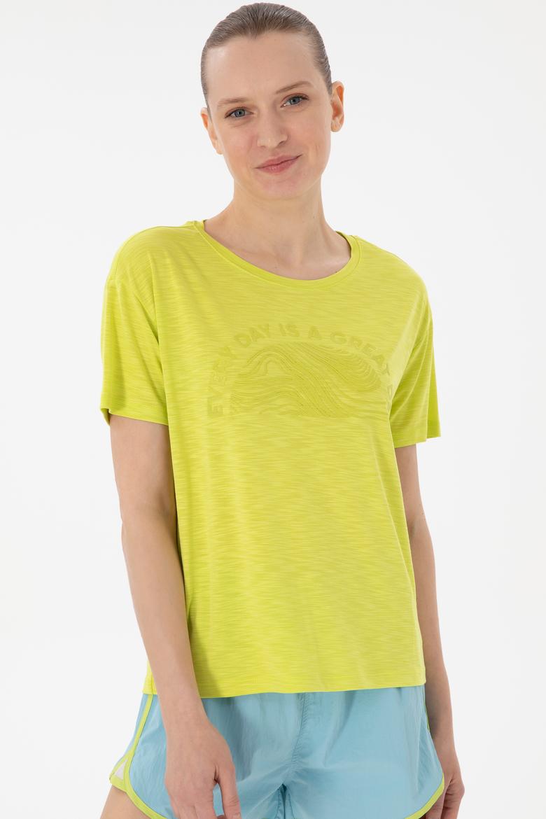 Kadın Fıstık Yeşili Tişört - 50283780014