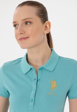 Kadın Mint Basic Polo Yaka Tişört - 50280071037