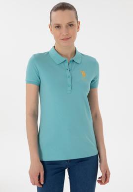 Kadın Mint Basic Polo Yaka Tişört - 50280071037
