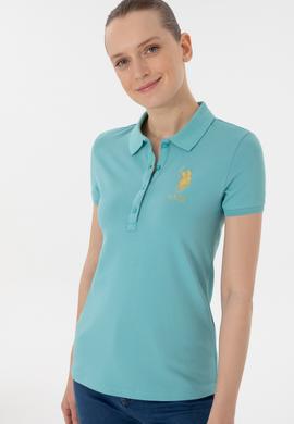 Kadın Mint Basic Polo Yaka Tişört - 50280071037